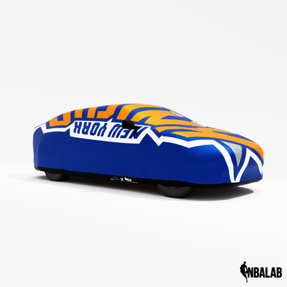 Officially Licensed New York Knicks Cover Stretch Logo – Indoor & Outdoor | NBA Protection | HeroCovers