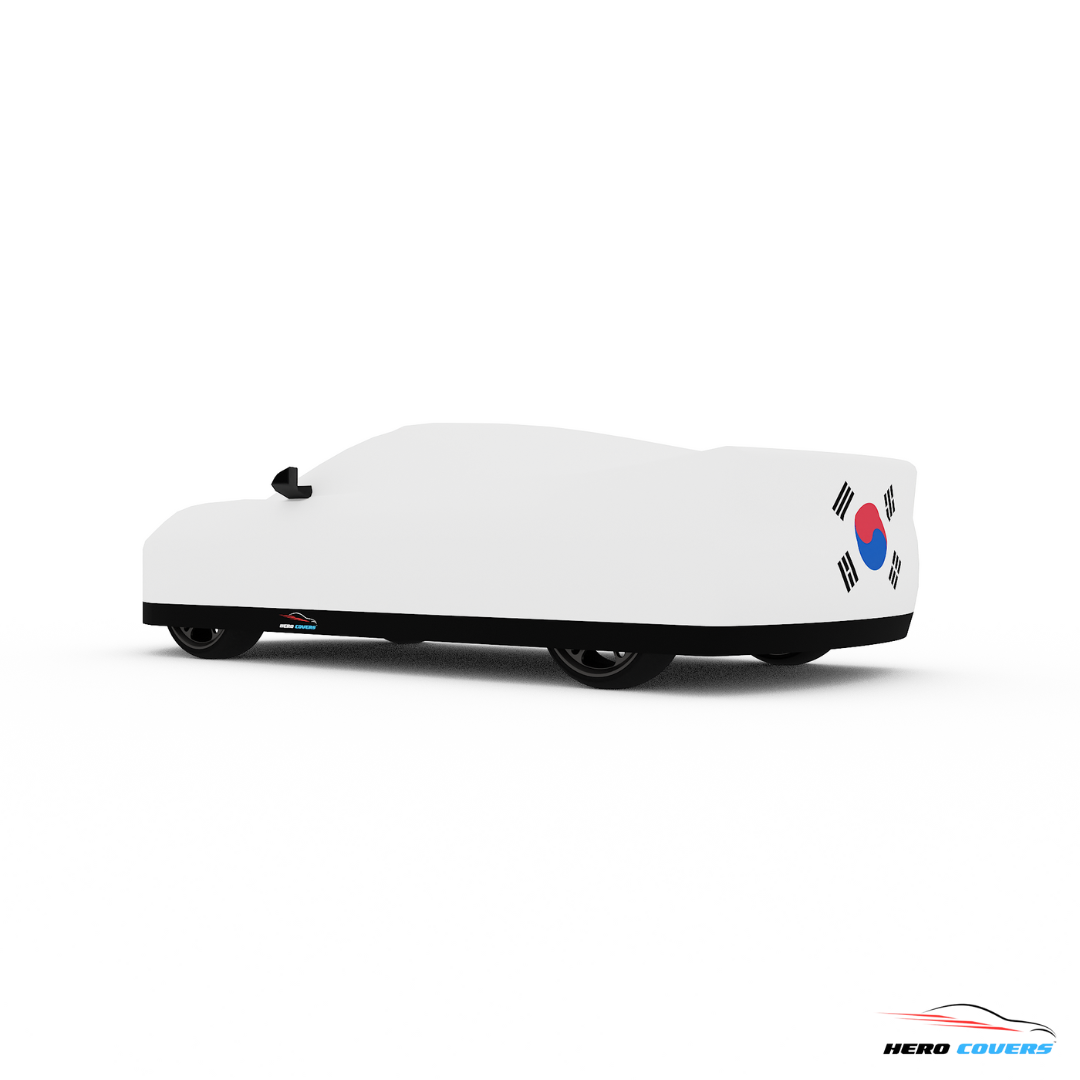 South Korea Flag Design Car Cover | Premium Indoor or Outdoor Protection | HeroCovers