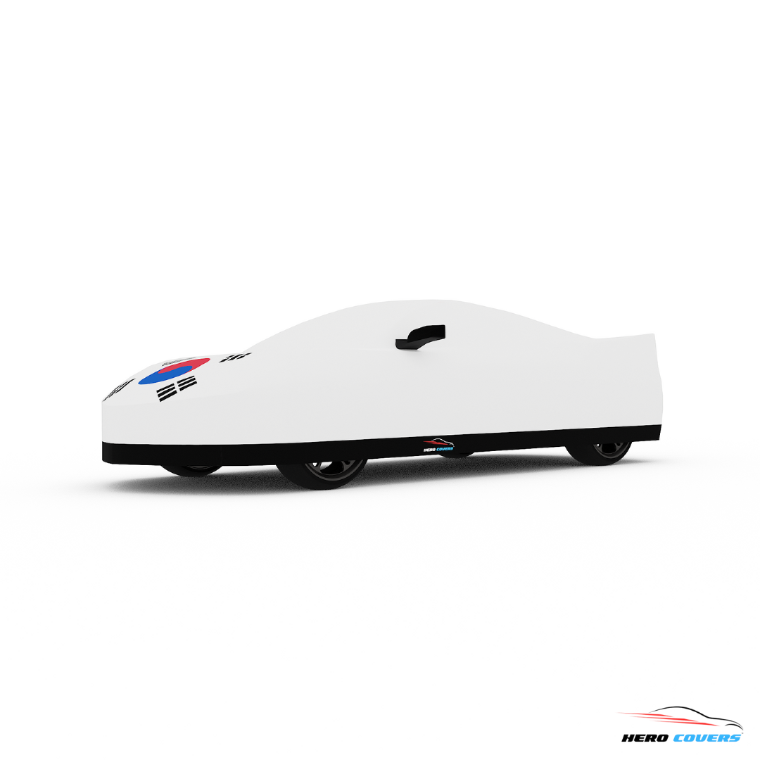 South Korea Flag Design Car Cover | Premium Indoor or Outdoor Protection | HeroCovers