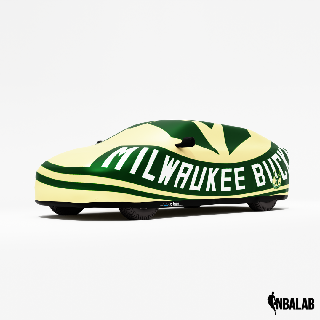 Officially Licensed Milwaukee Bucks Cover Stretch Logo – Indoor & Outdoor | NBA Protection | HeroCovers