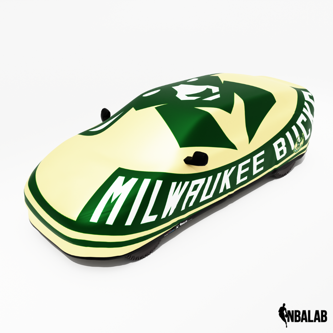 Officially Licensed Milwaukee Bucks Cover Stretch Logo – Indoor & Outdoor | NBA Protection | HeroCovers
