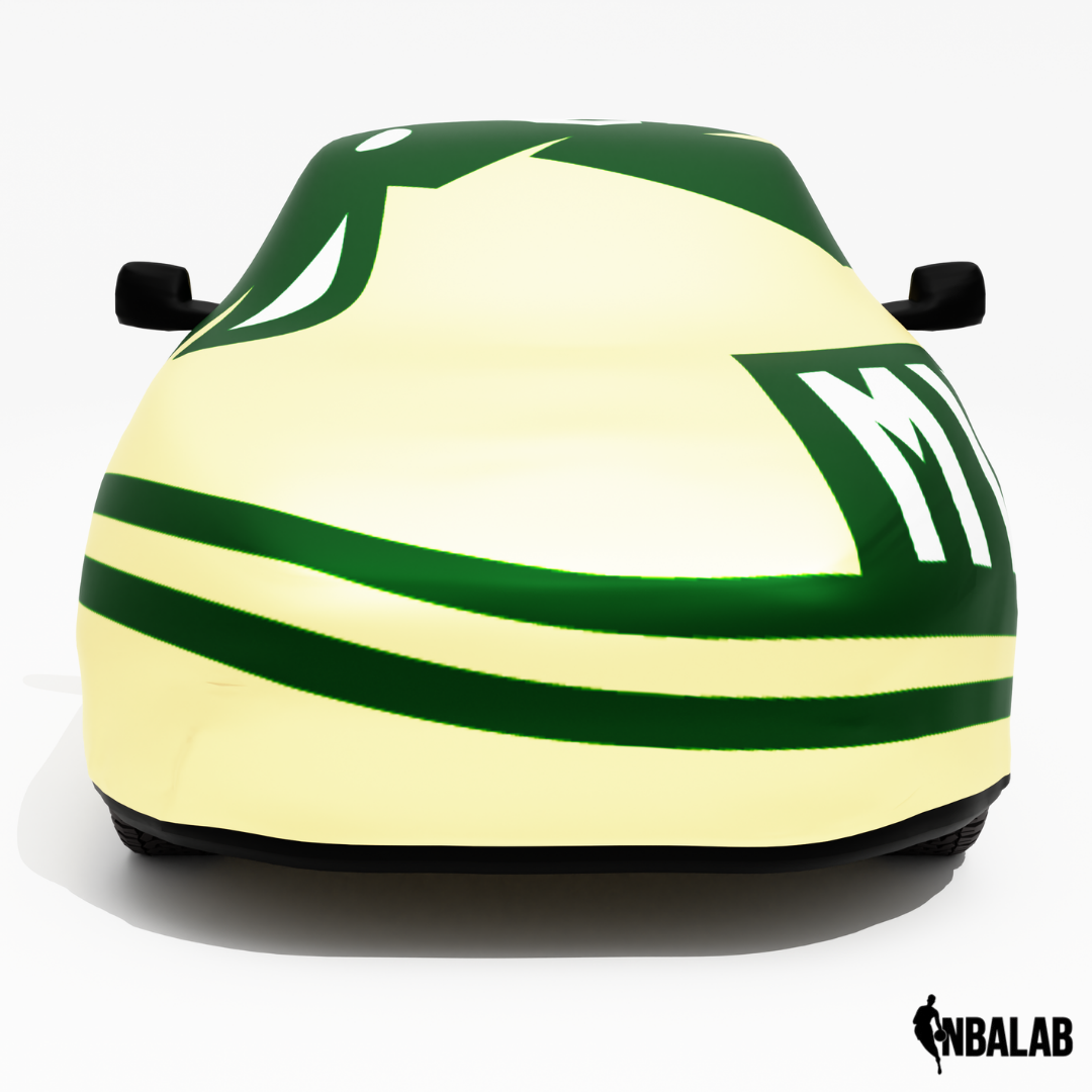 Officially Licensed Milwaukee Bucks Cover Stretch Logo – Indoor & Outdoor | NBA Protection | HeroCovers