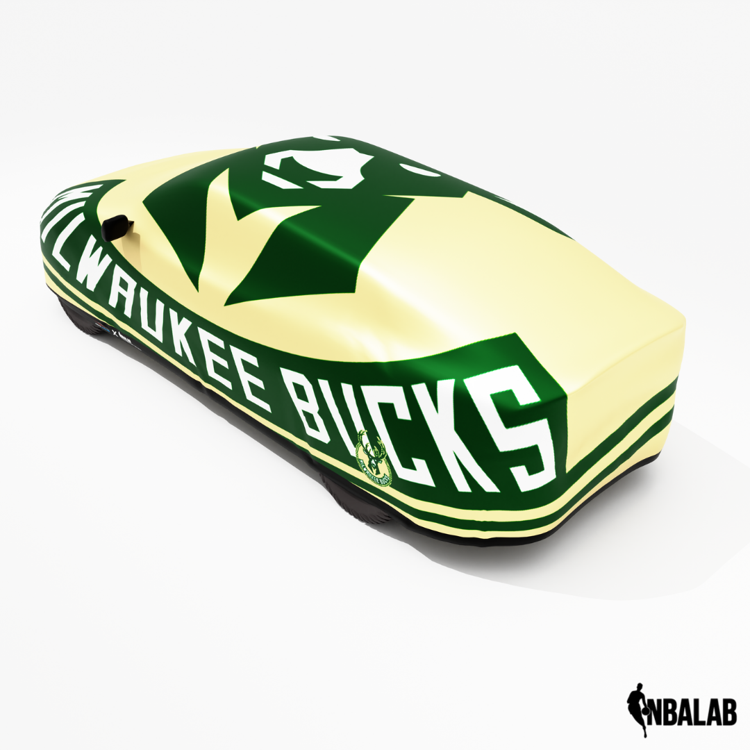 Officially Licensed Milwaukee Bucks Cover Stretch Logo – Indoor & Outdoor | NBA Protection | HeroCovers