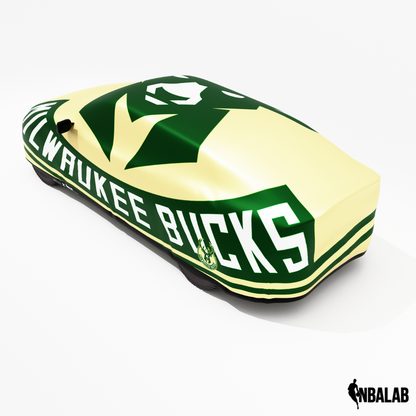 Officially Licensed Milwaukee Bucks Cover Stretch Logo – Indoor & Outdoor | NBA Protection | HeroCovers
