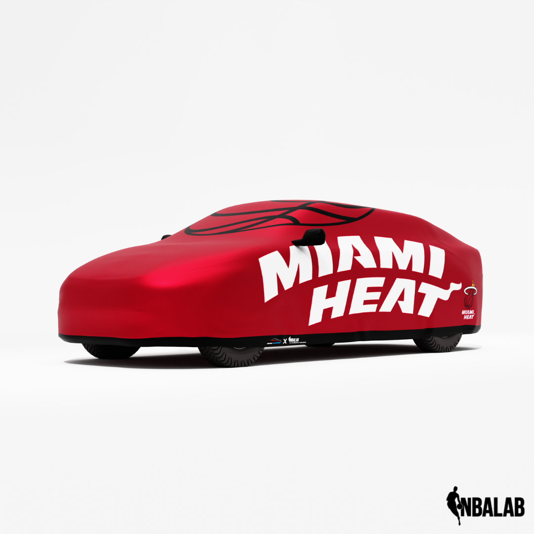 Officially Licensed Miami Heat Cover Stretch Logo – Indoor & Outdoor | NBA Protection | HeroCovers