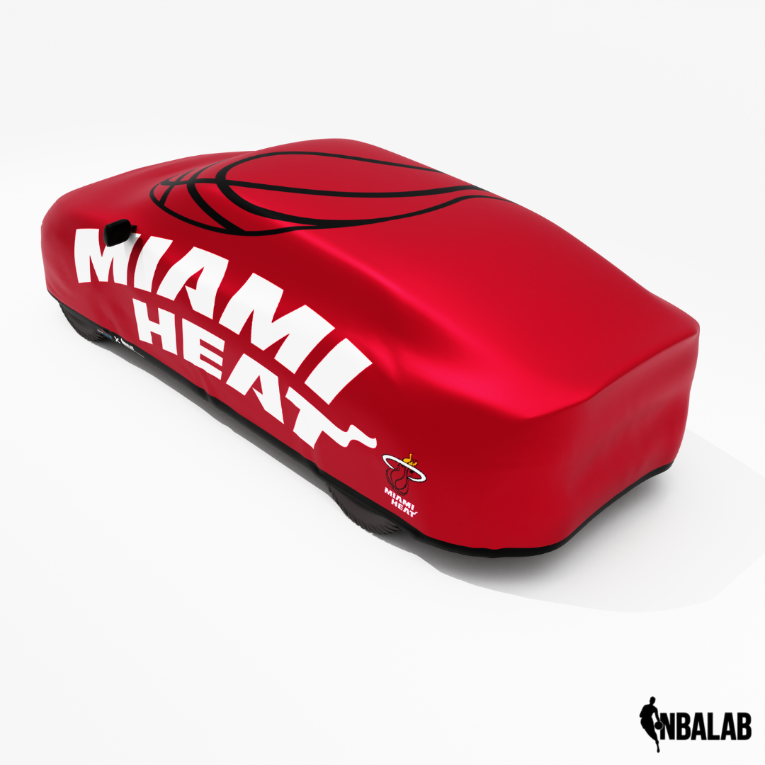 Officially Licensed Miami Heat Cover Stretch Logo – Indoor & Outdoor | NBA Protection | HeroCovers