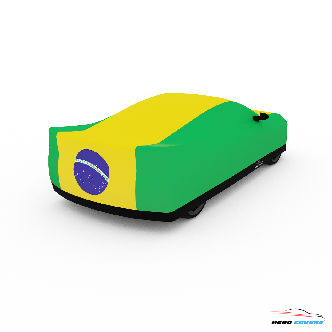 Brazil Flag Design Car Cover | Premium Indoor or Outdoor Protection | HeroCovers
