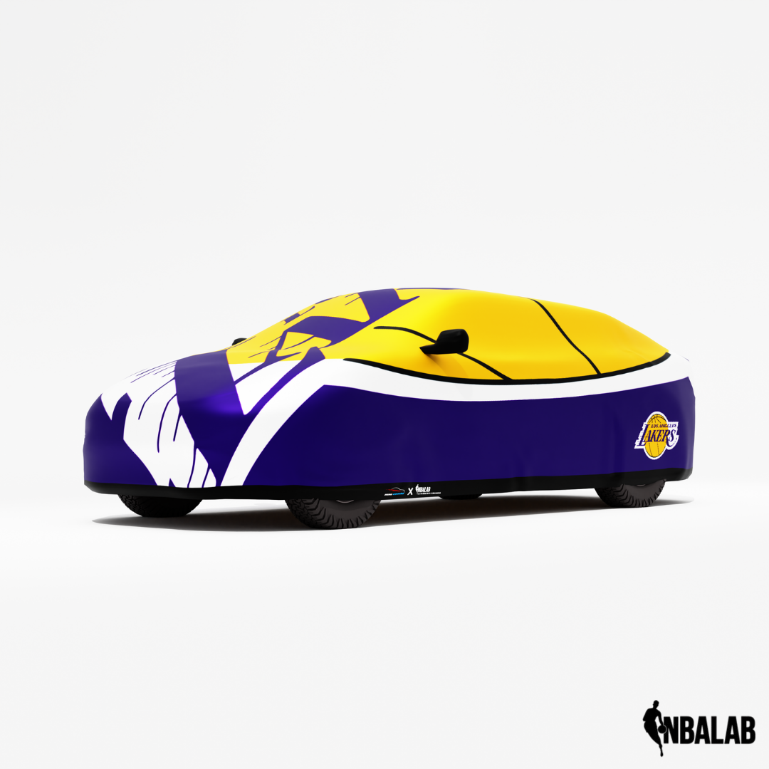 Officially Licensed Los Angeles Lakers Cover Stretch Logo – Indoor & Outdoor | NBA Protection | HeroCovers