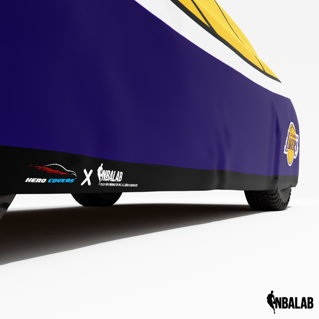 Officially Licensed Los Angeles Lakers Cover Stretch Logo – Indoor & Outdoor | NBA Protection | HeroCovers