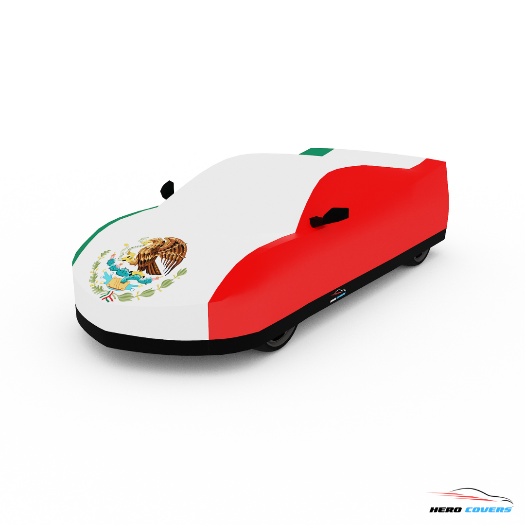 Mexico Flag Design Car Cover | Premium Indoor or Outdoor Protection | HeroCovers
