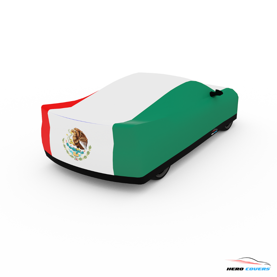 Mexico Flag Design Car Cover | Premium Indoor or Outdoor Protection | HeroCovers