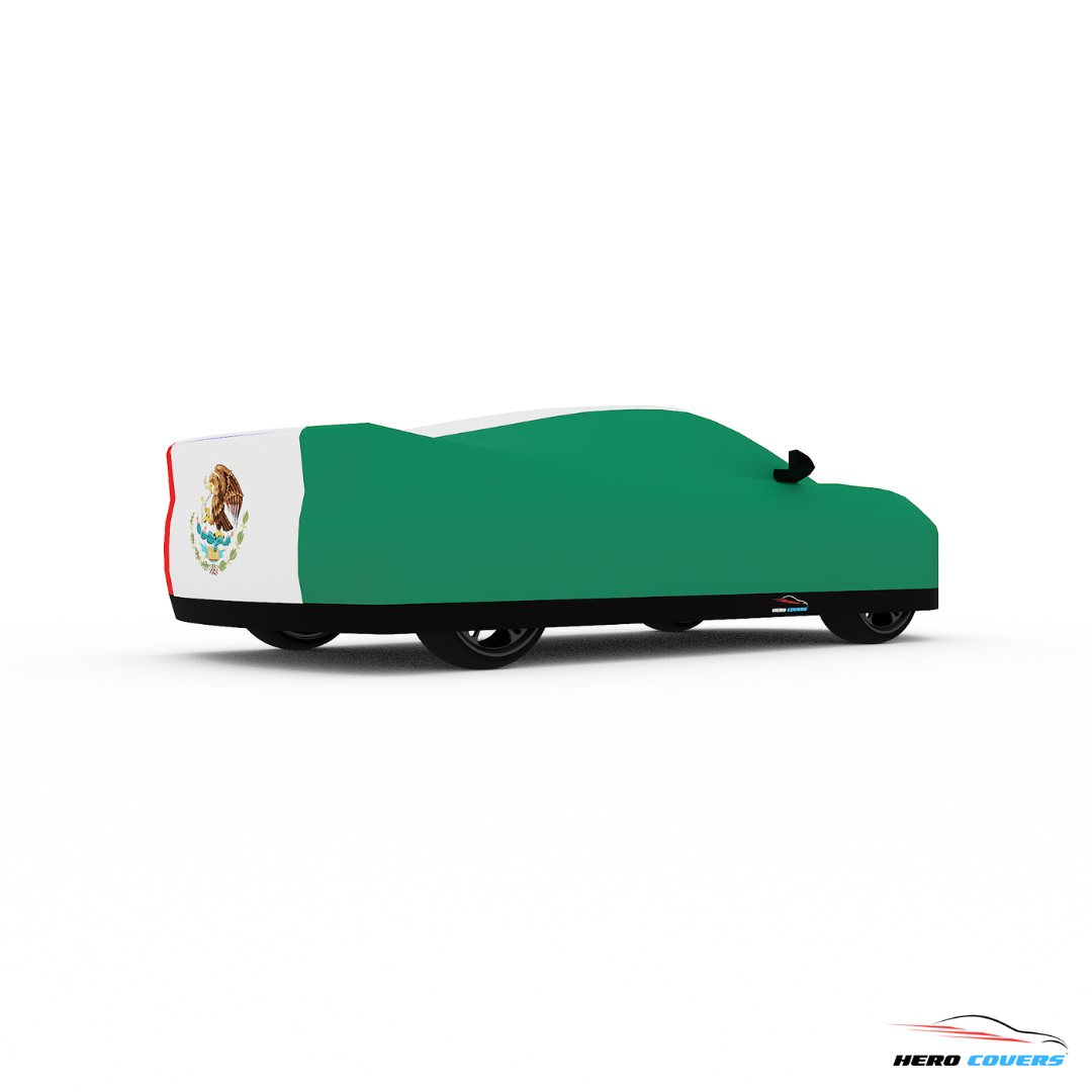 Mexico Flag Design Car Cover | Premium Indoor or Outdoor Protection | HeroCovers