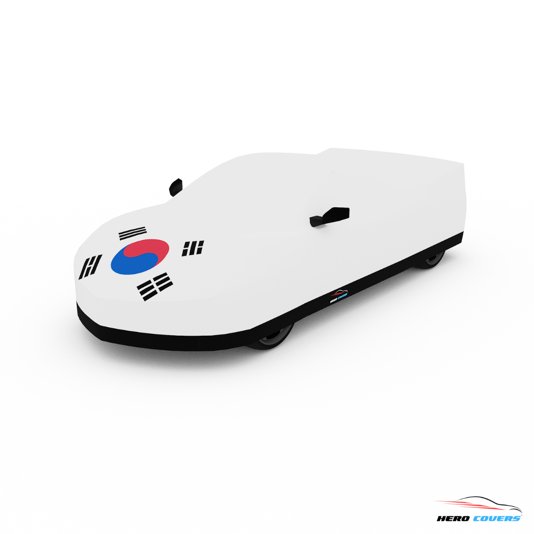 South Korea Flag Design Car Cover | Premium Indoor or Outdoor Protection | HeroCovers