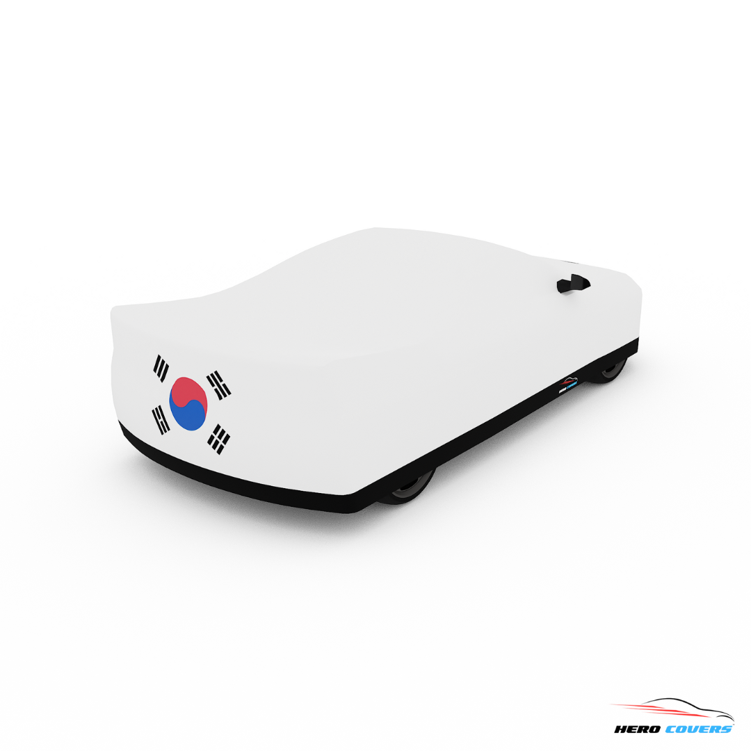 South Korea Flag Design Car Cover | Premium Indoor or Outdoor Protection | HeroCovers