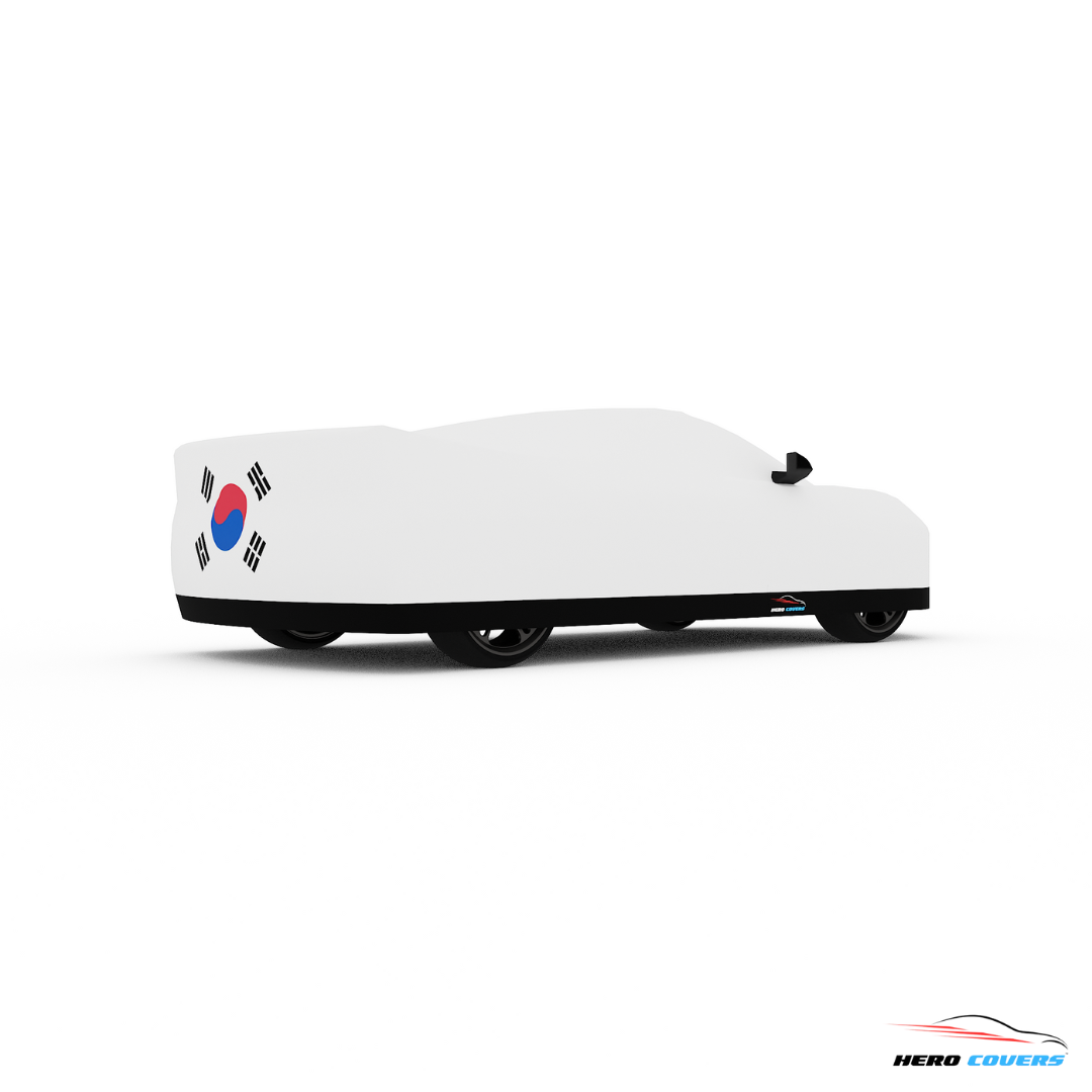 South Korea Flag Design Car Cover | Premium Indoor or Outdoor Protection | HeroCovers
