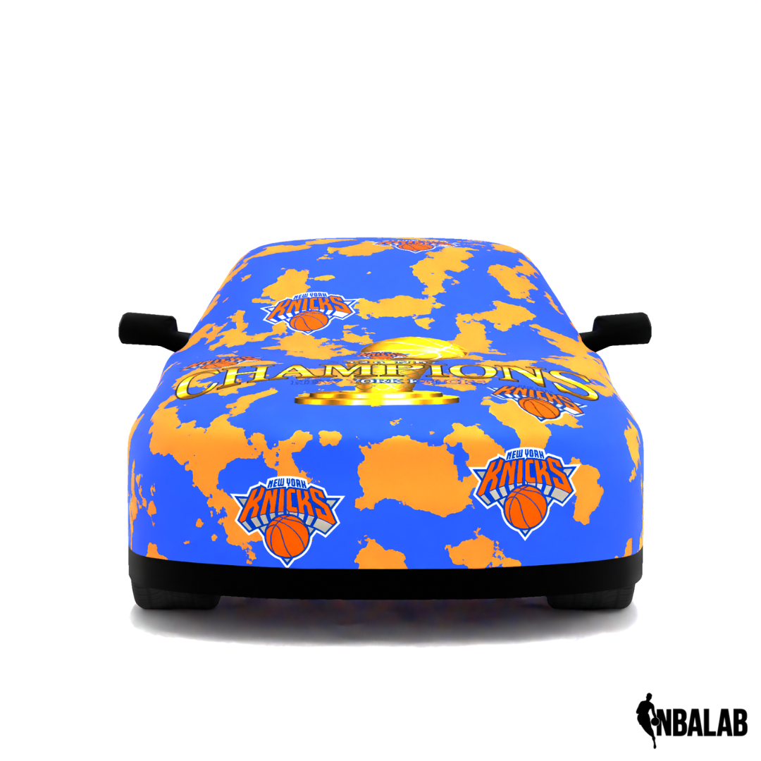 Officially Licensed New York Knicks Championship Camo Car Covers – Indoor & Outdoor | NBA Protection | HeroCovers