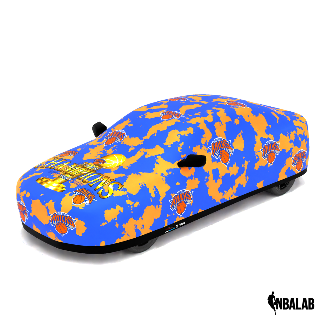 Officially Licensed New York Knicks Championship Camo Car Covers – Indoor & Outdoor | NBA Protection | HeroCovers