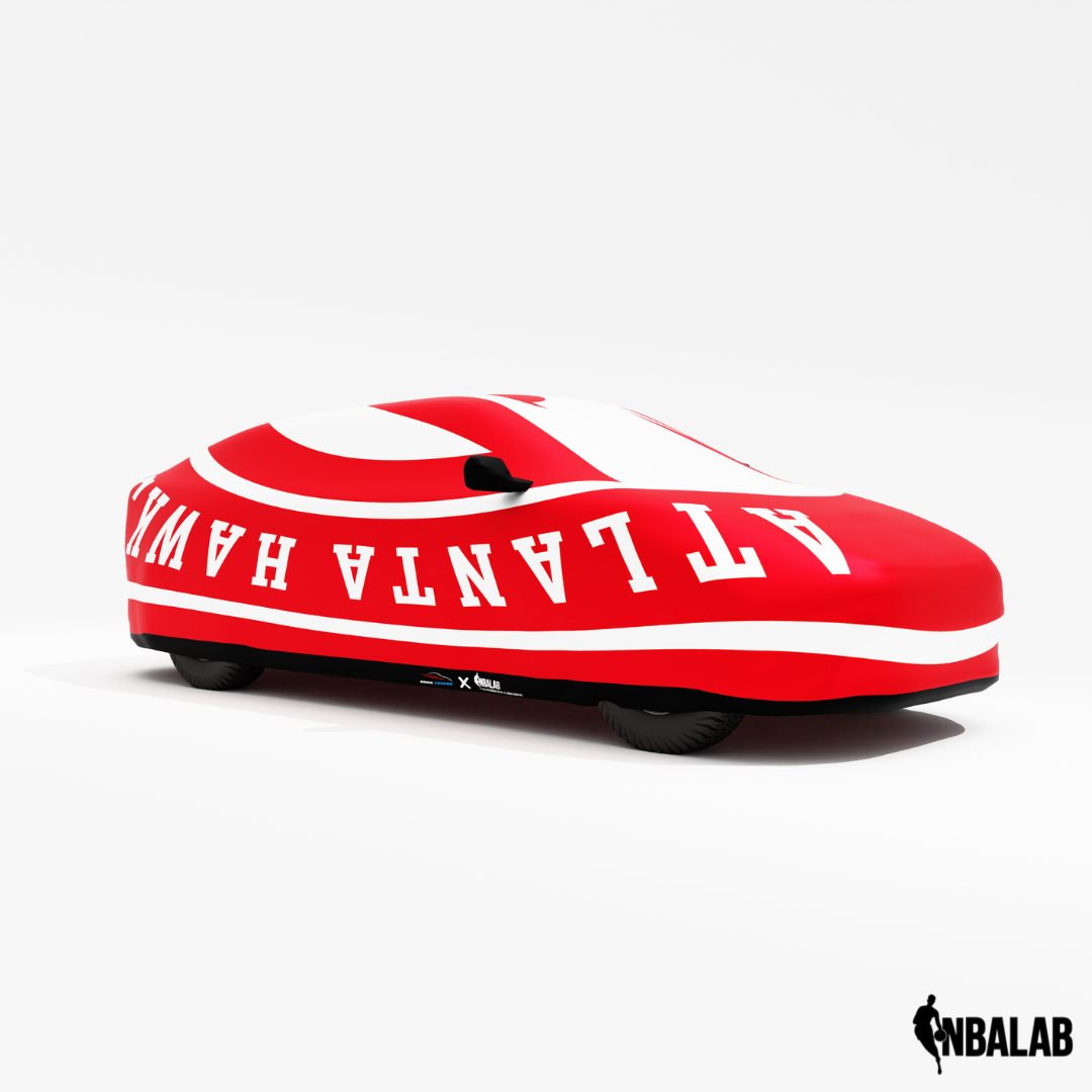 Officially Licensed Atlanta Hawks Cover Stretch Logo – Indoor & Outdoor | NBA Protection | HeroCovers