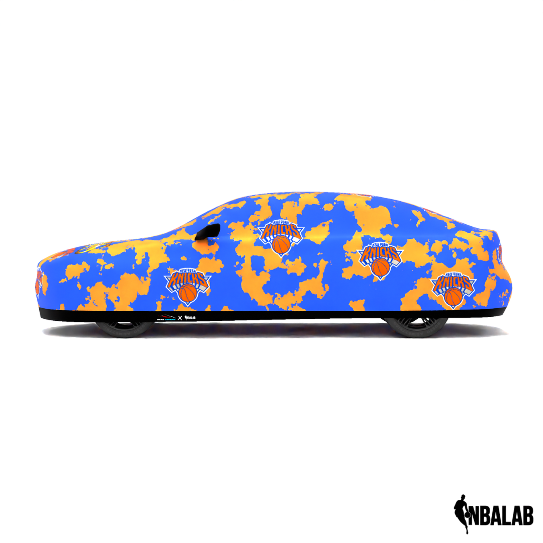 Officially Licensed New York Knicks Championship Camo Car Covers – Indoor & Outdoor | NBA Protection | HeroCovers