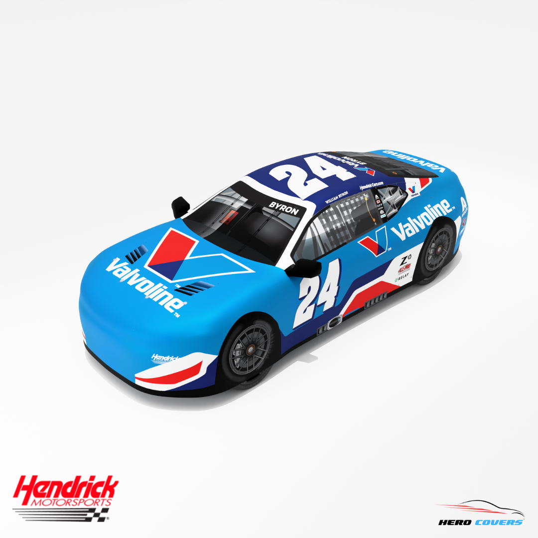 A Custom Car Cover For A Officially Licensed Hendrick Motorsports Valvoline