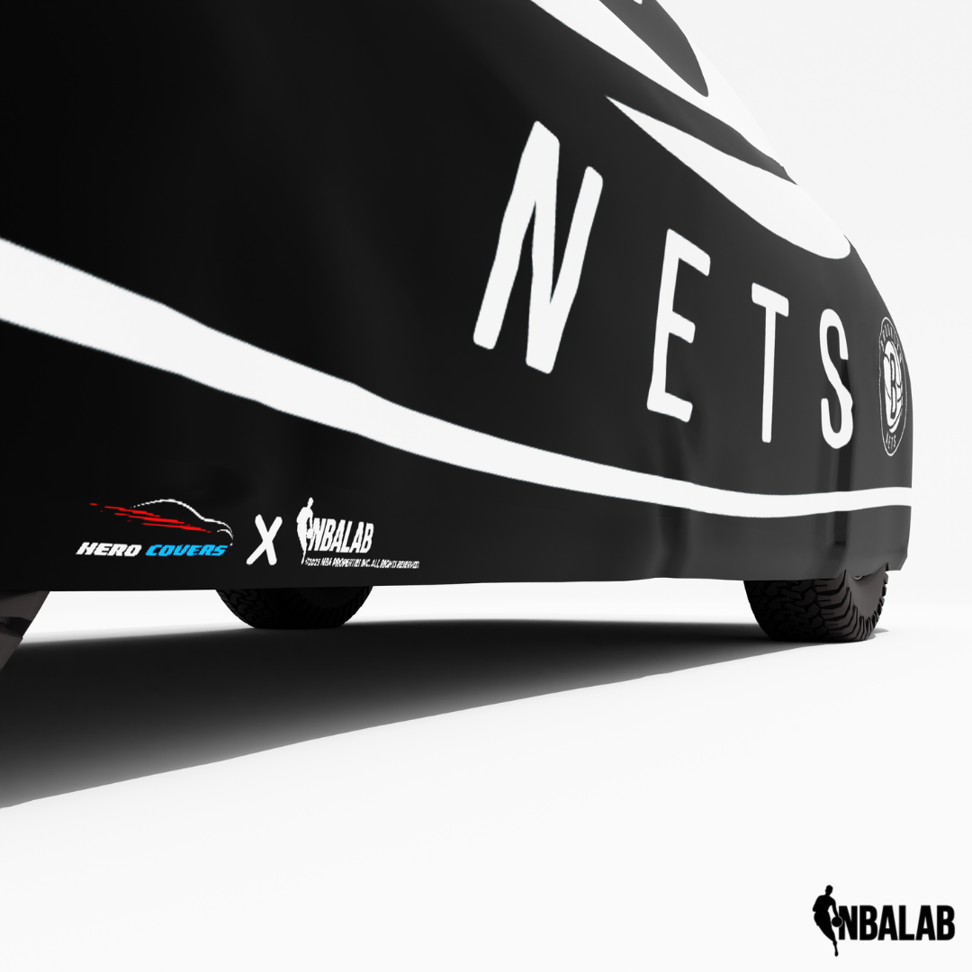 Officially Licensed Brooklyn NETS Cover Stretch Logo – Indoor & Outdoor | NBA Protection | HeroCovers