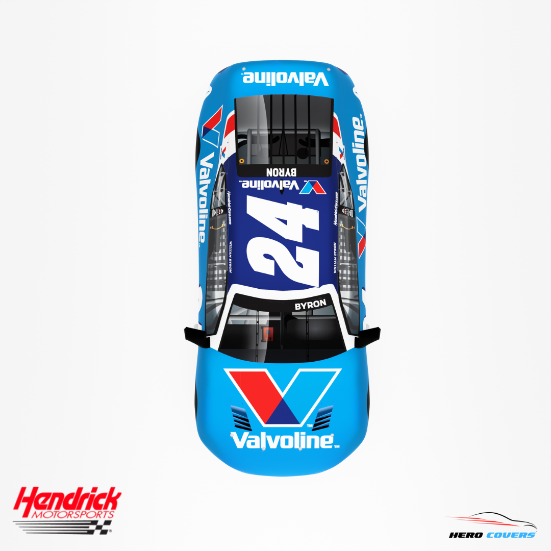 A Custom Car Cover For A Officially Licensed Hendrick Motorsports Valvoline