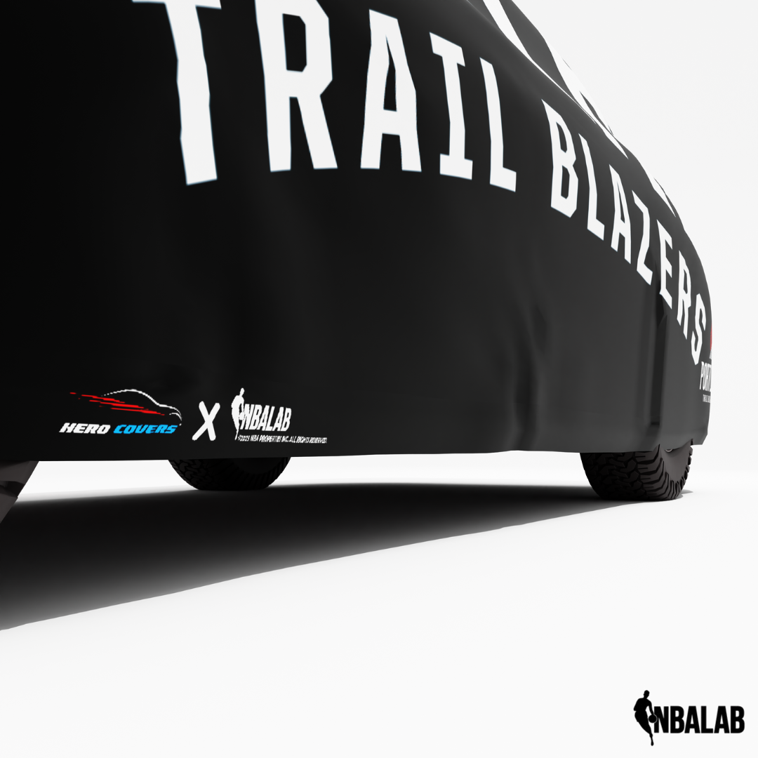 Officially Licensed Portland Trail Cover Stretch Logo – Indoor & Outdoor | NBA Protection | HeroCovers