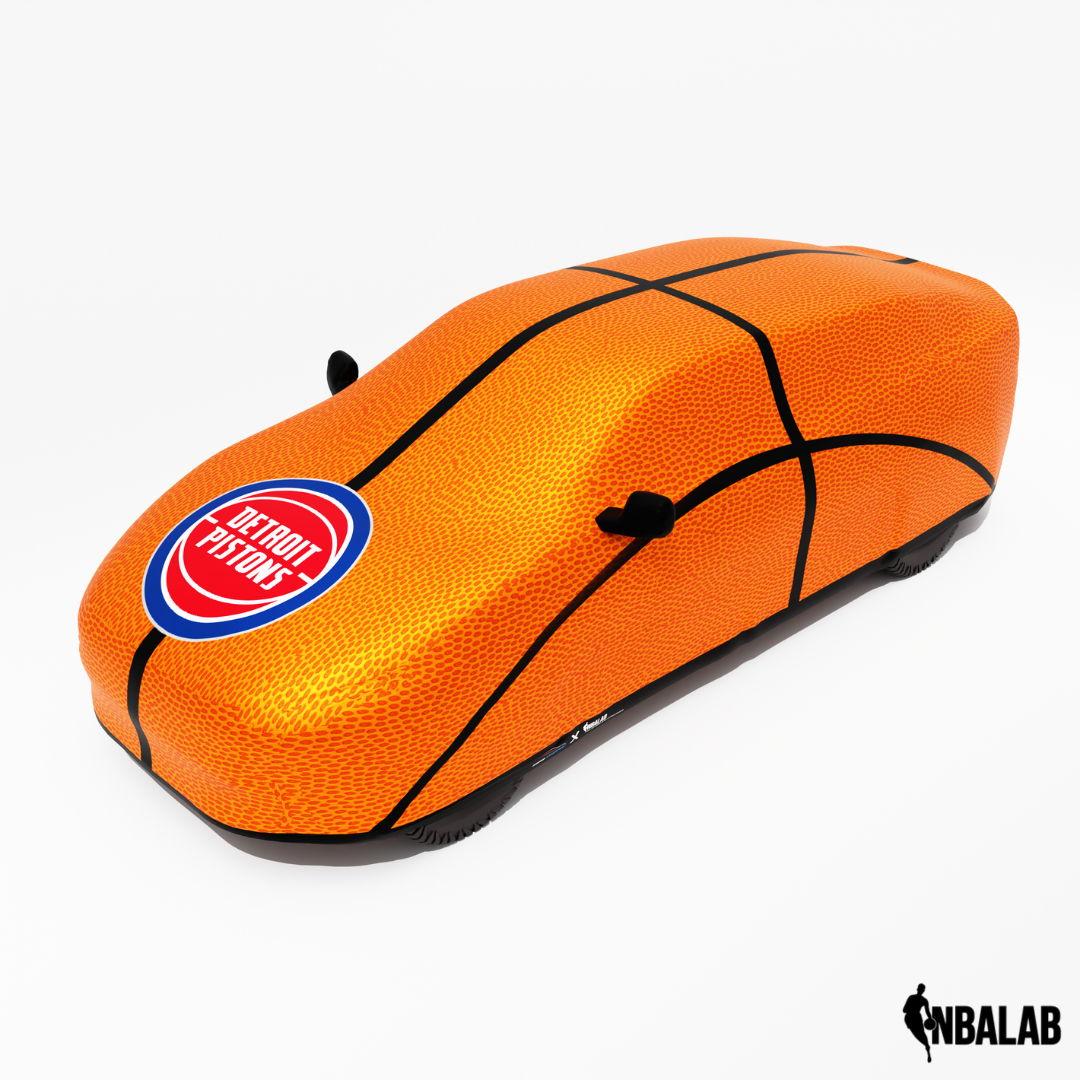 Officially Licensed Detroit Pistons Life Size Basketball Car Covers – Indoor & Outdoor | NBA Protection | HeroCovers