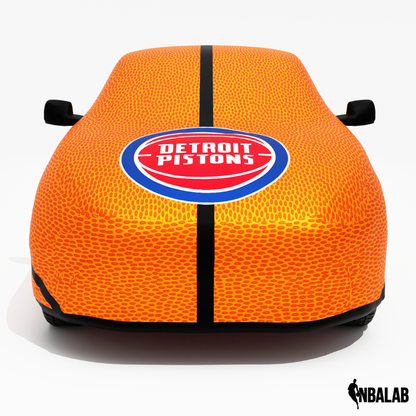 Officially Licensed Detroit Pistons Life Size Basketball Car Covers – Indoor & Outdoor | NBA Protection | HeroCovers