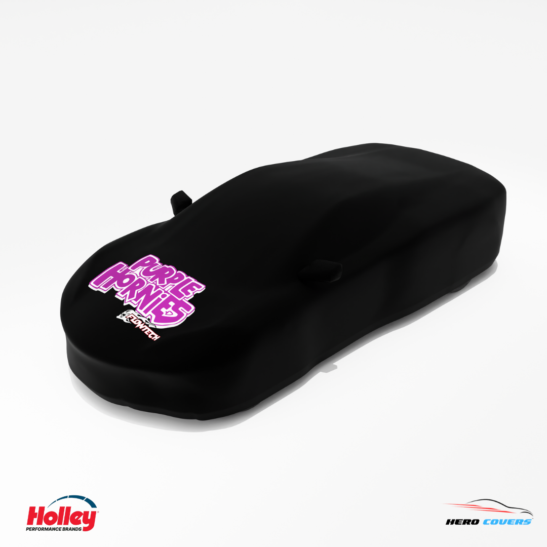 Holley Performance Brands PURPLE HORNIES Car Covers | Officially Licensed by HeroCovers