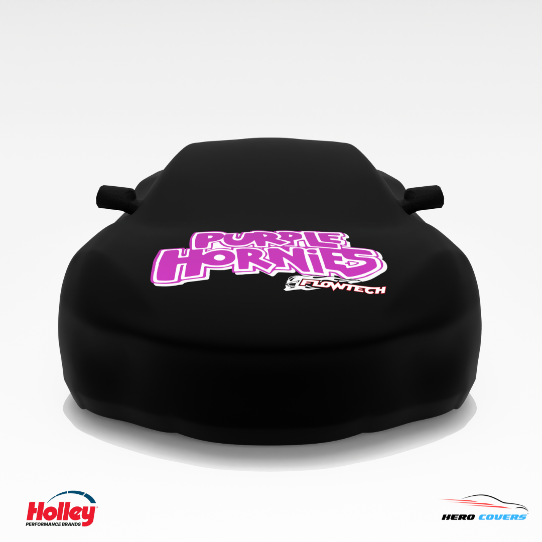 Holley Performance Brands PURPLE HORNIES Car Covers | Officially Licensed by HeroCovers