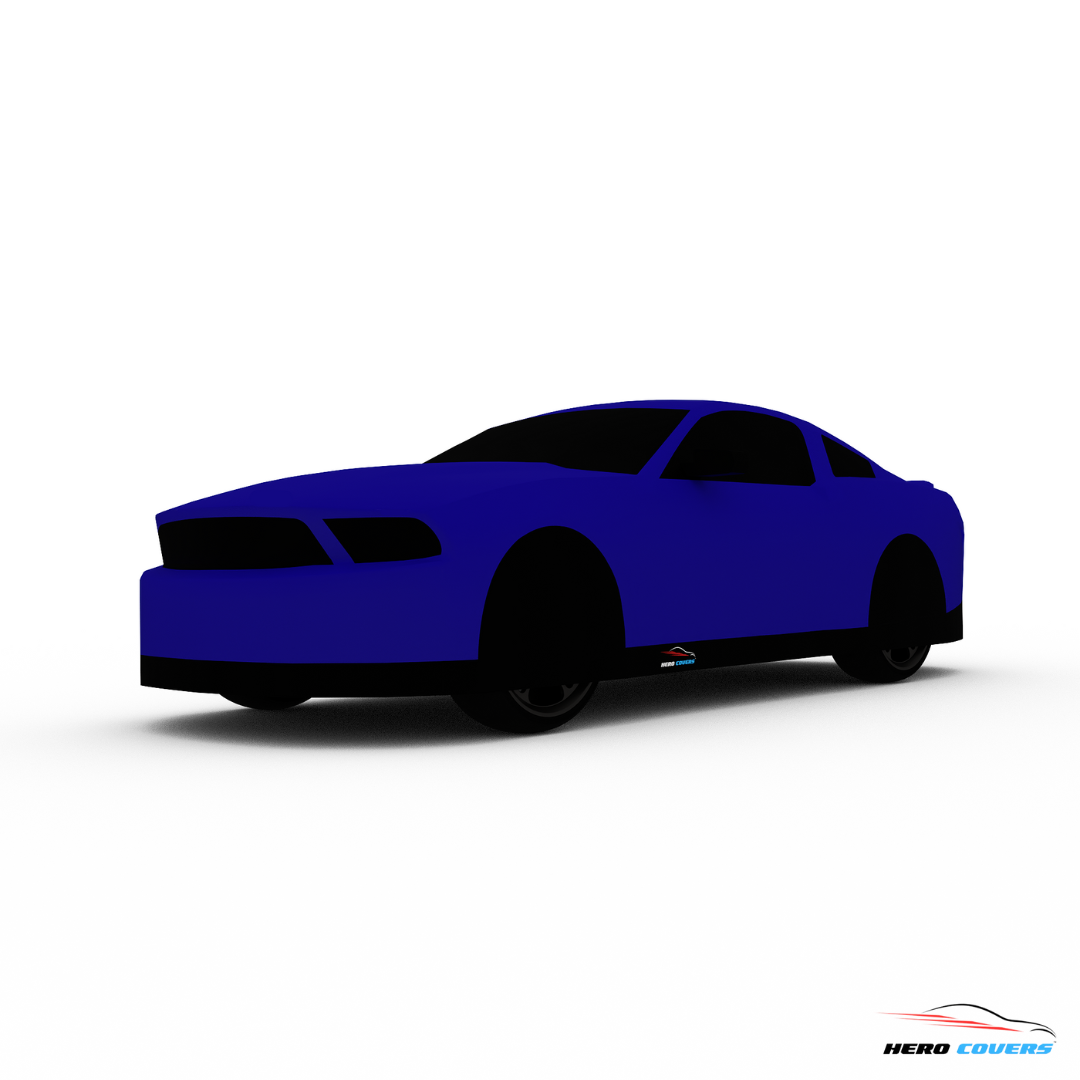 A Custom Kona Blue Car Cover For A Mustang 2012