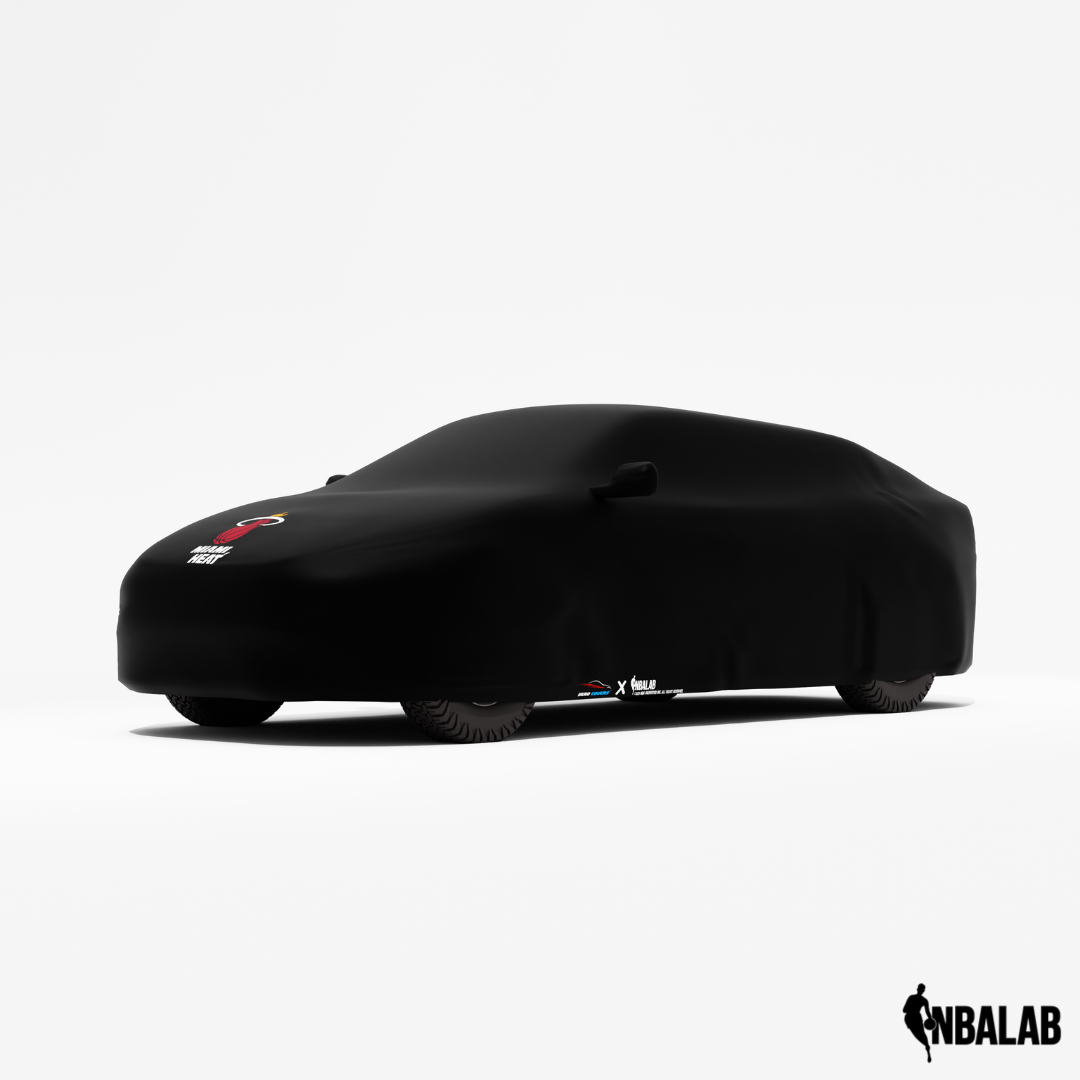 Officially Licensed Miami Heat  Black Car Covers – Indoor & Outdoor | NBA Protection | HeroCovers