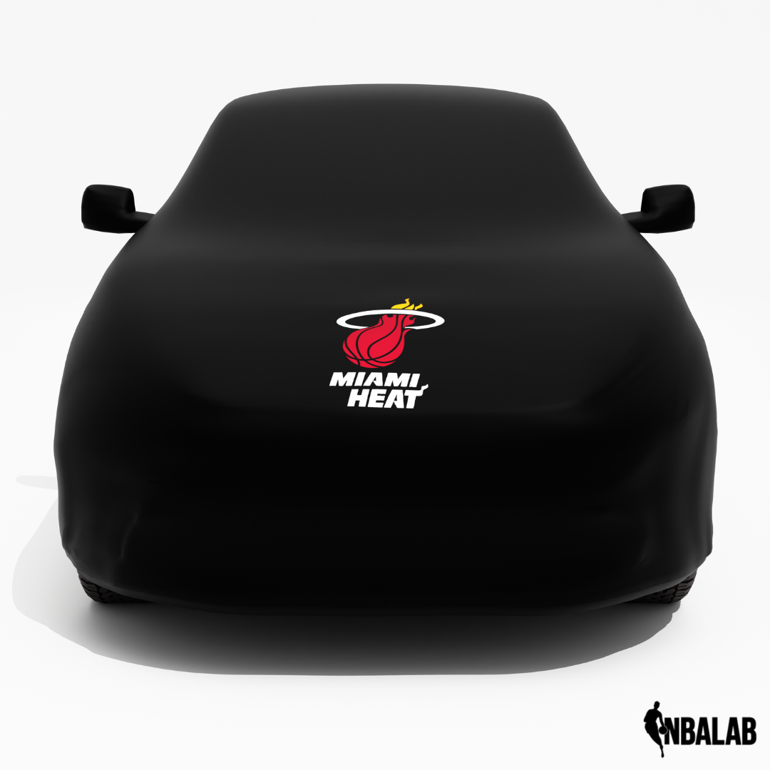 Officially Licensed Miami Heat  Black Car Covers – Indoor & Outdoor | NBA Protection | HeroCovers