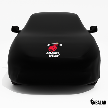 Officially Licensed Miami Heat  Black Car Covers – Indoor & Outdoor | NBA Protection | HeroCovers