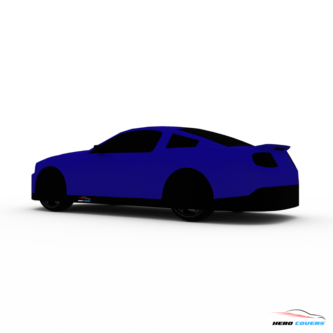 A Custom Kona Blue Car Cover For A Mustang 2012