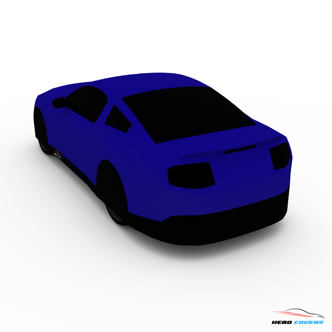 A Custom Kona Blue Car Cover For A Mustang 2012