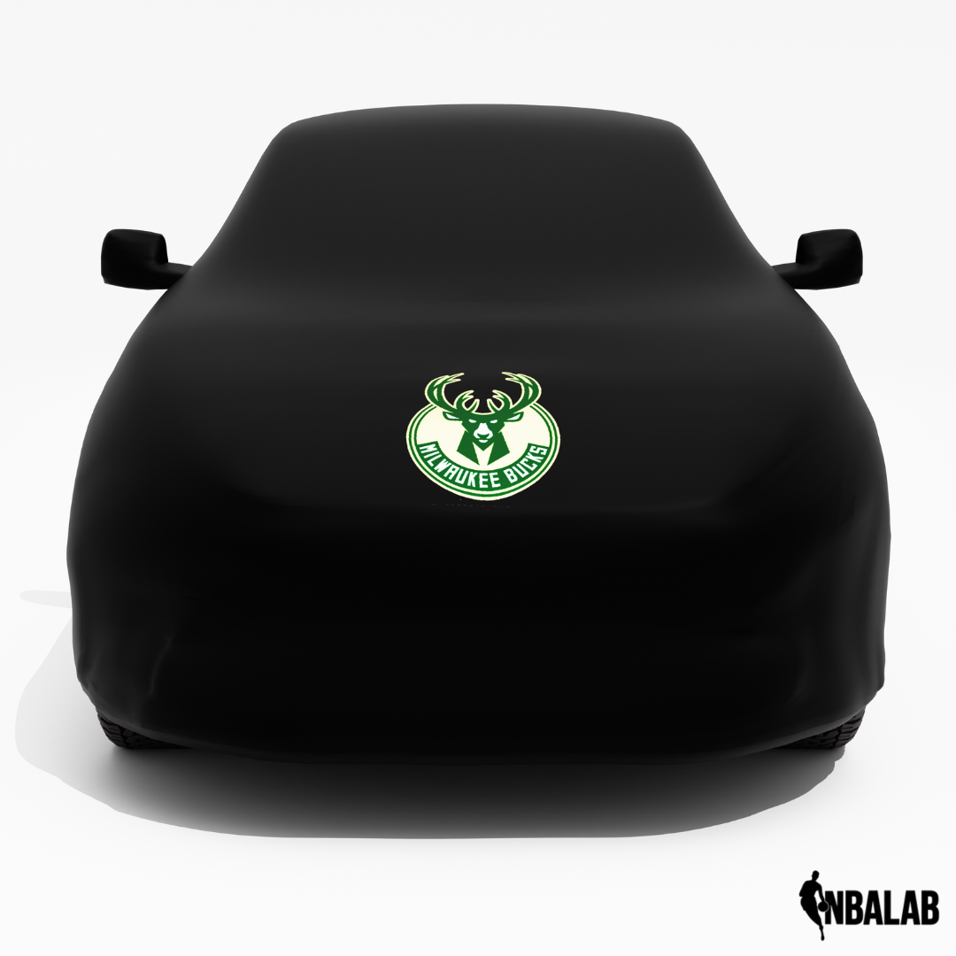 Officially Licensed Milwaukee Bucks Black Car Covers – Indoor & Outdoor | NBA Protection | HeroCovers