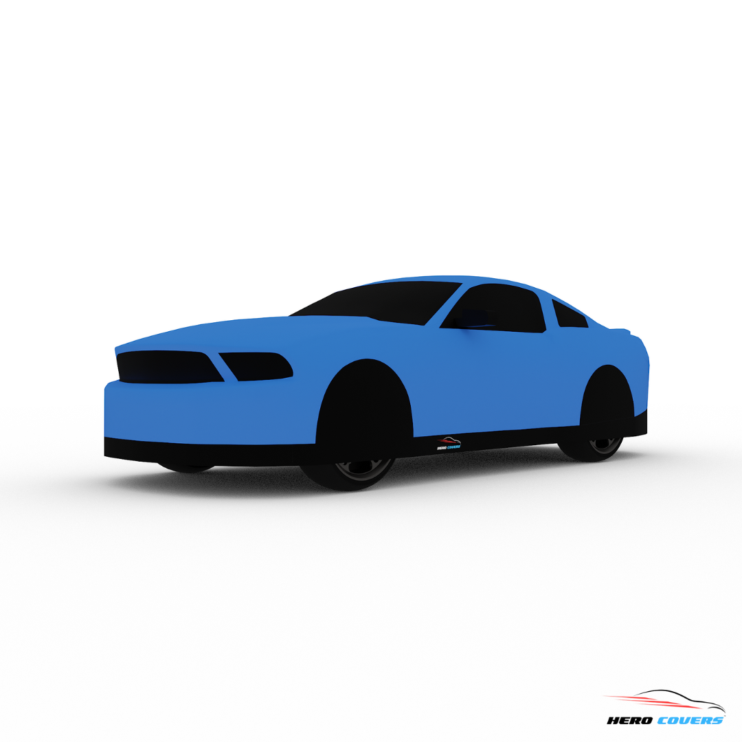 A Custom White Car Cover For A Ford Mustang 2012