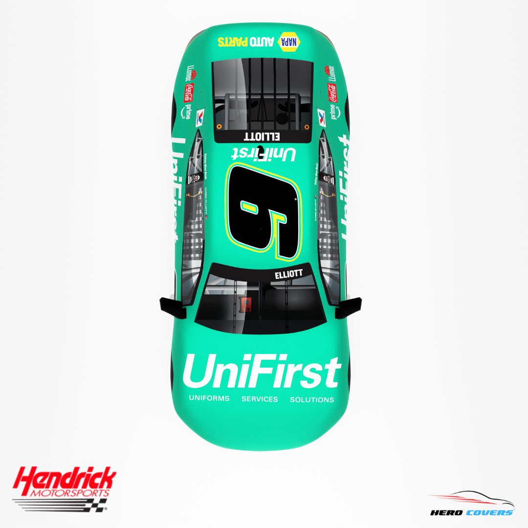 Officially Licensed Hendrick Motorsports UNIFIRST Car Cover – Precision Fit & Ultimate Protection | HeroCovers