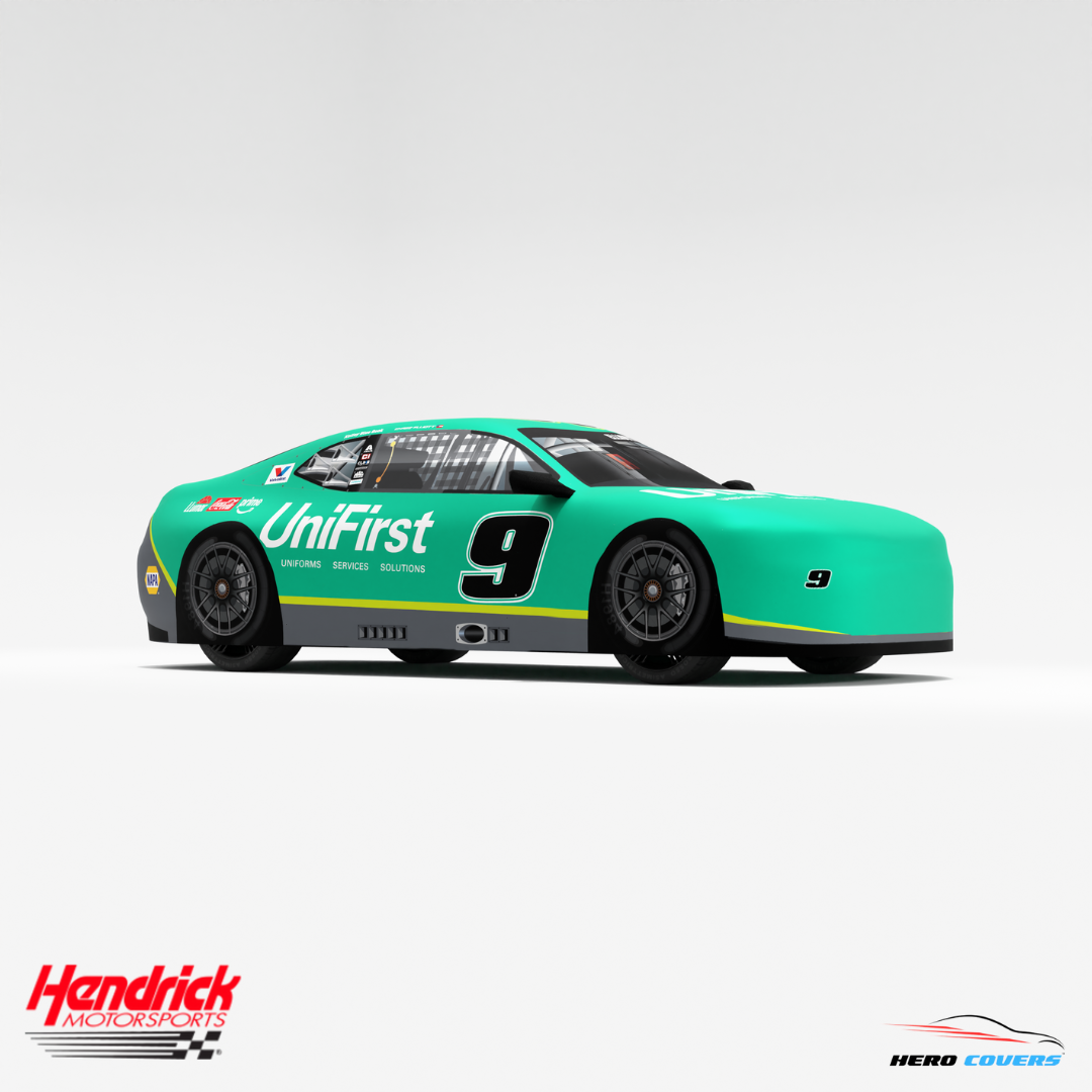 Officially Licensed Hendrick Motorsports UNIFIRST Car Cover – Precision Fit & Ultimate Protection | HeroCovers