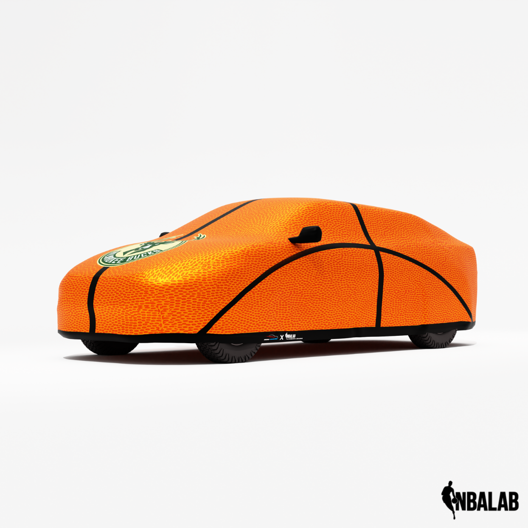 Officially Licensed Milwaukee Bucks Life Size Basketball Car Covers – Indoor & Outdoor | NBA Protection | HeroCovers