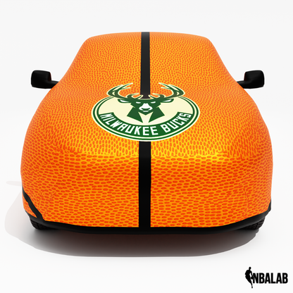 Officially Licensed Milwaukee Bucks Life Size Basketball Car Covers – Indoor & Outdoor | NBA Protection | HeroCovers