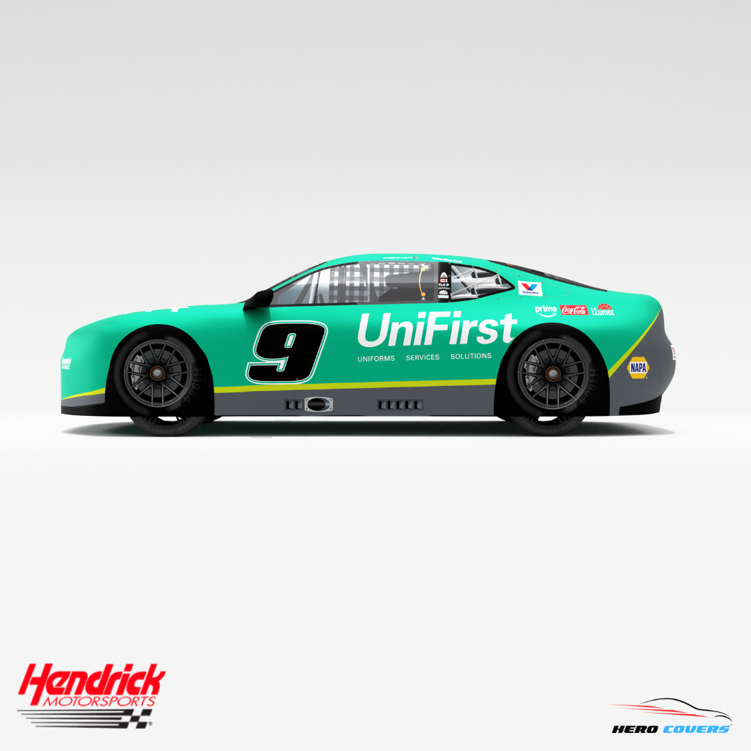 Officially Licensed Hendrick Motorsports UNIFIRST Car Cover – Precision Fit & Ultimate Protection | HeroCovers