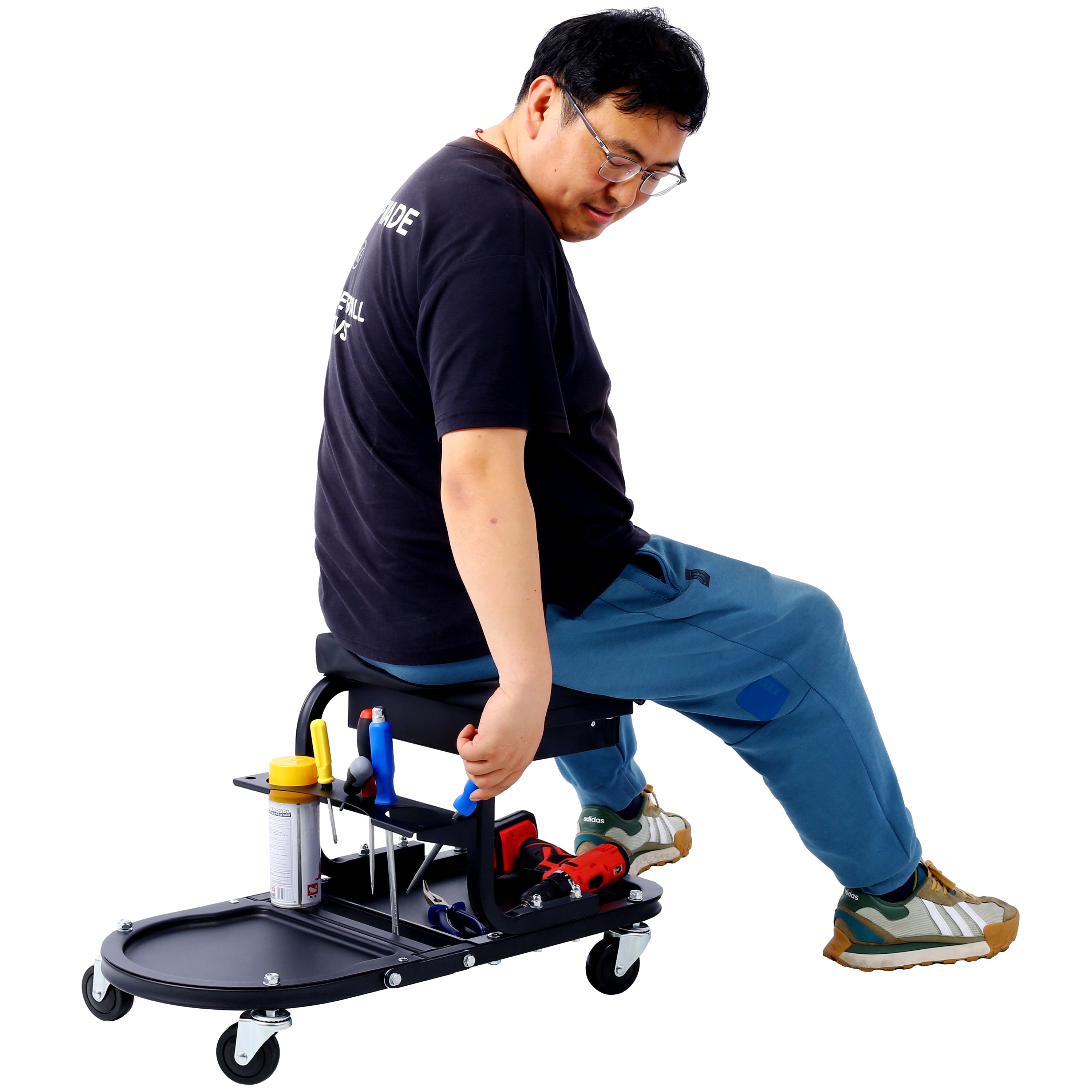 Ultimate Rolling Details and Multifunctional Car, 15'1/2 "x 8'3/4" x 18'1/2 "- Black