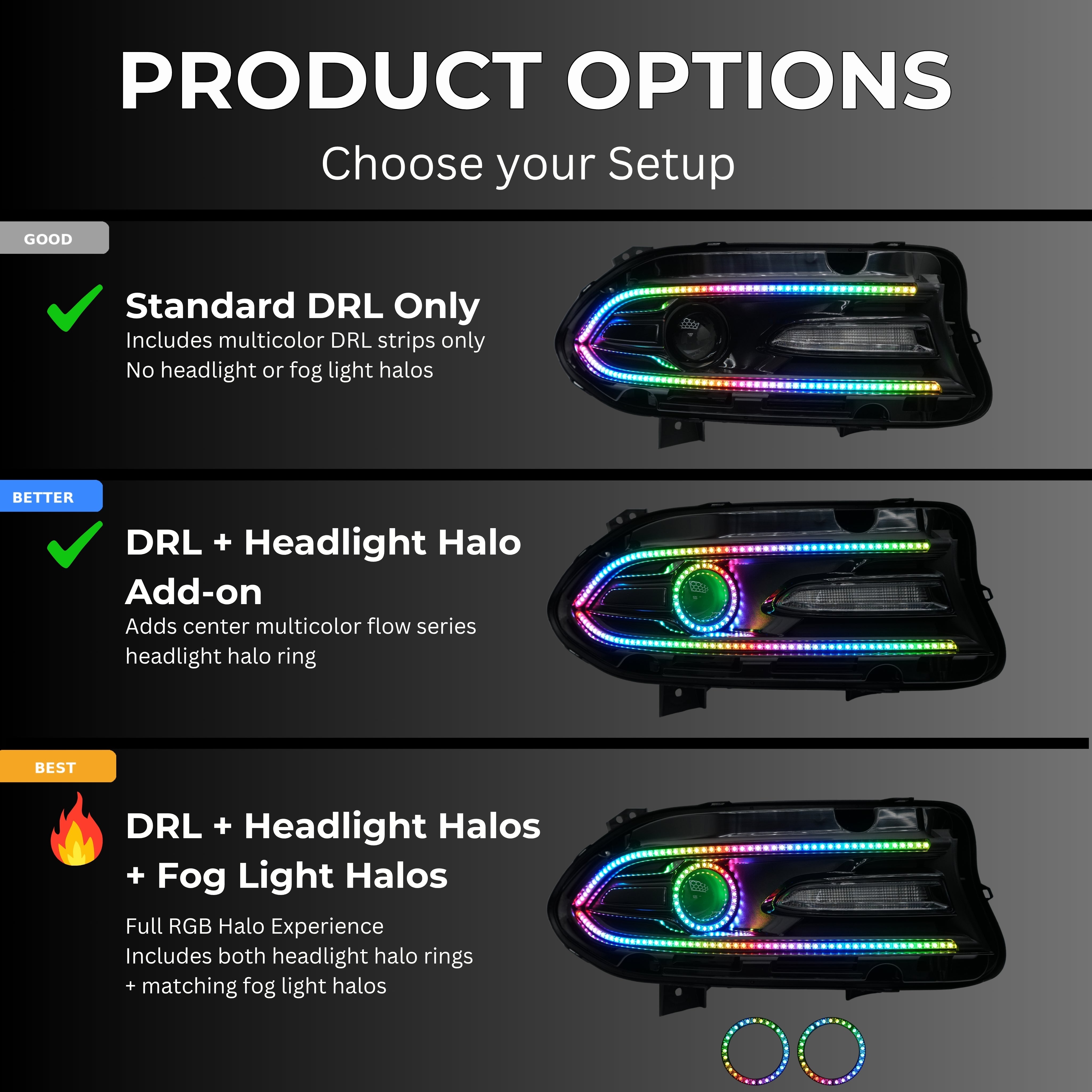Dodge Charger Flow Series DRL Boards (2015-2023)