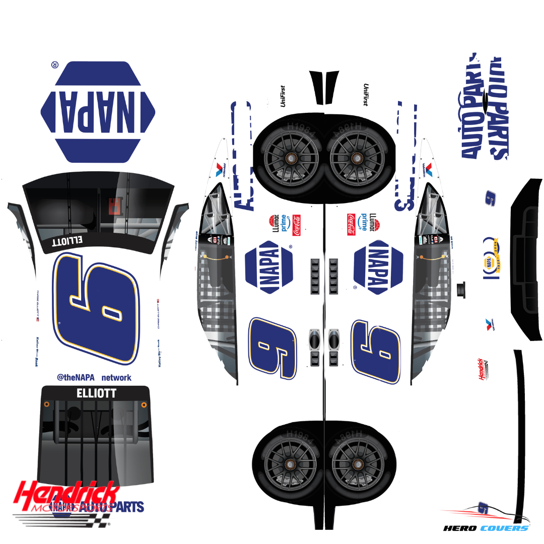 Officially Licensed Hendrick Motorsports #9 NAPA AUTO PARTS (WHITE) Car Cover – Precision Fit & Ultimate Protection | HeroCovers