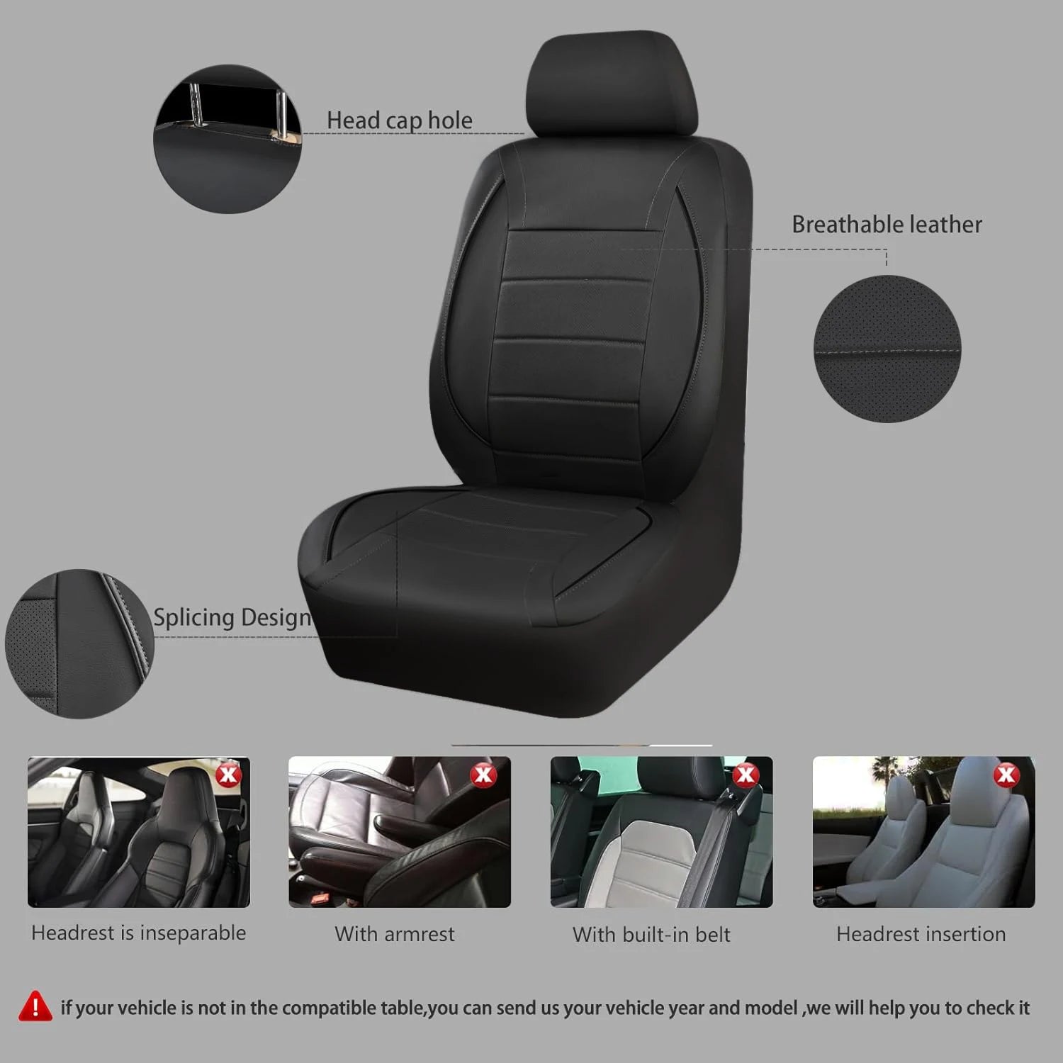 HeroCovers Leather Feel Seat Covers – Luxury Look, Everyday Durability