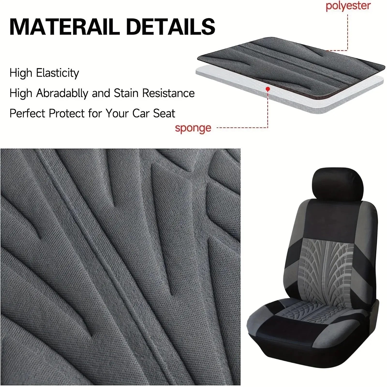 Tire-Tread Designed Seat Covers by HeroCoves