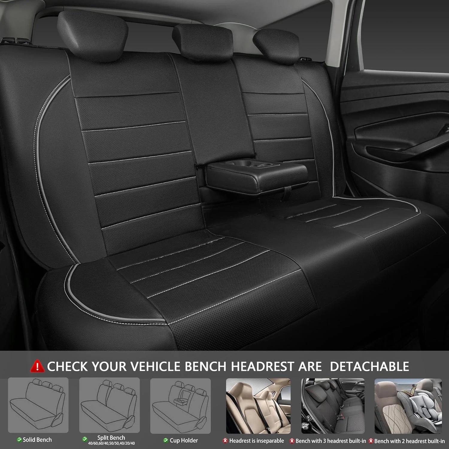 HeroCovers Leather Feel Seat Covers – Luxury Look, Everyday Durability